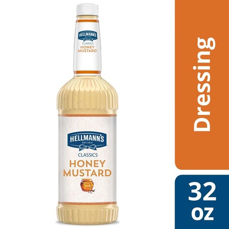 Hellmanns Honey Mustard Salad Dressing Salad Bar Bottles 32 fl. oz., PK6 84120330